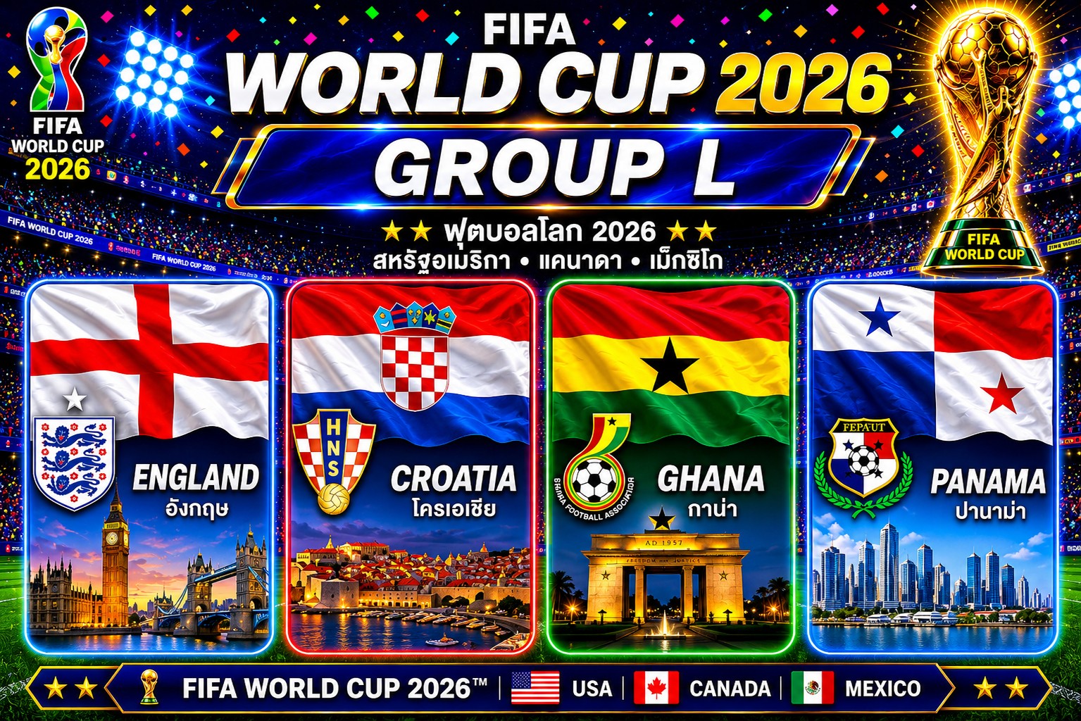 ฟุตบอลโลก 2026 ใครเต็ง-ใครแตก กลุ่ม L